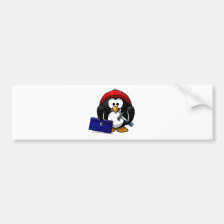 Construction Penguin Bumper Sticker