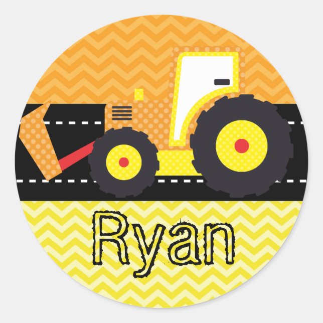 Construction Personalised Sticker (Front)