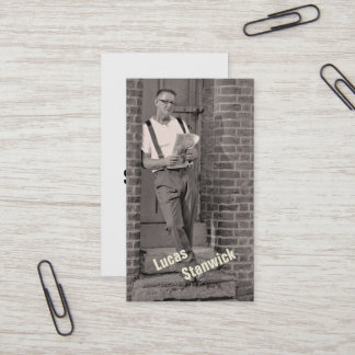 Construction Photo Custom Template Minimalist Business Card