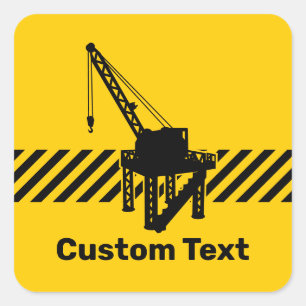 Construction Platform Square Sticker