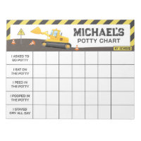 Construction Potty Chart Personalised Name & Tasks