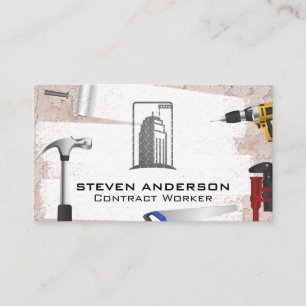 Construction Power Tools & Hardware Business Card