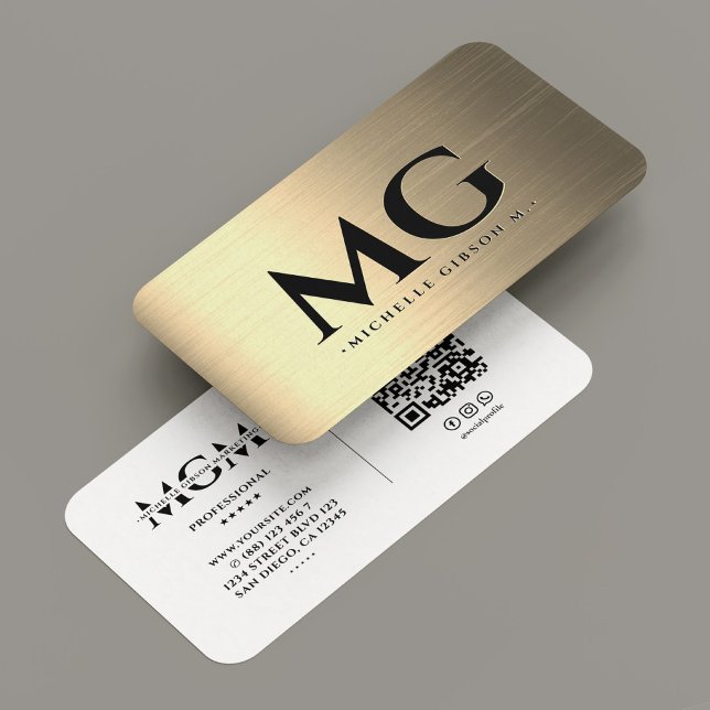 Construction Professional Faux Gold Modern Business Card (Marketing Construction Professional Gold Modern Business Card
)
