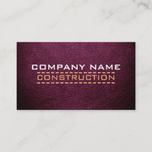 Construction Professional Leather Look #4 Business Card
