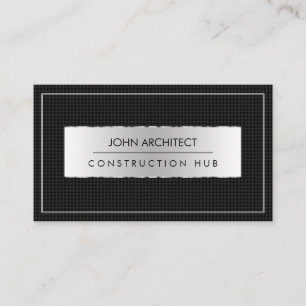 Construction Professional Modern Metal Builder Business Card