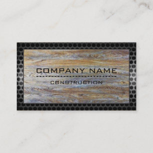 Construction Professional Modern Wood #5 Business Card
