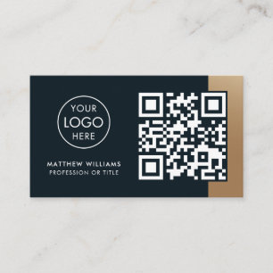 Construction Professional QR Code Logo Modern Business Card