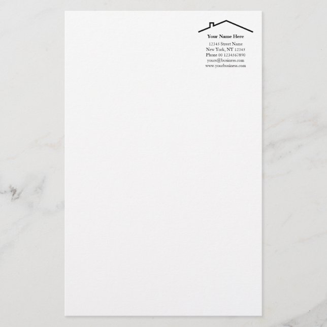 Construction real etstate company stationery paper (Front)