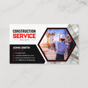 Construction, remodeling, concrete, Roofing, Build Business Card
