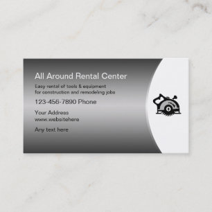 Construction Rental Business Cards