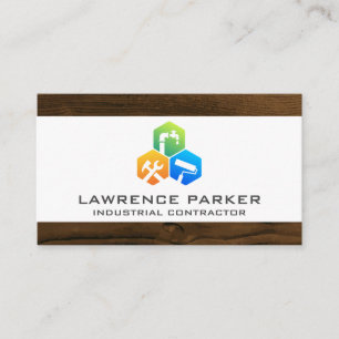 Construction Repair Icons   Wood Trim Business Card