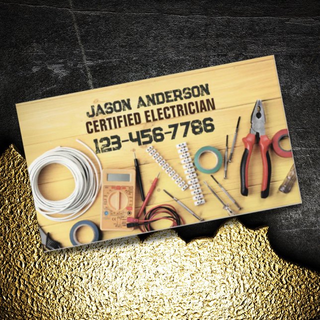 Construction Repairman Handyman Tools Electrician  Business Card (Construction Repairman Handyman Tools Electrician Business Card)