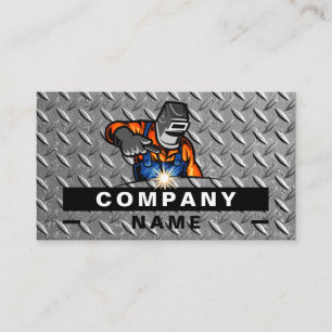 Construction Rusty Metal Plate Professional  Business Card
