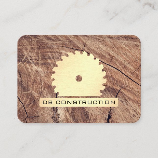 Construction / Saw and Wood Business Card (Front)
