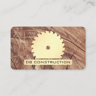 Construction / Saw and Wood Business Card