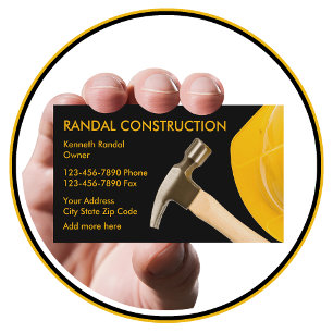 Construction Service Businesscards Business Card