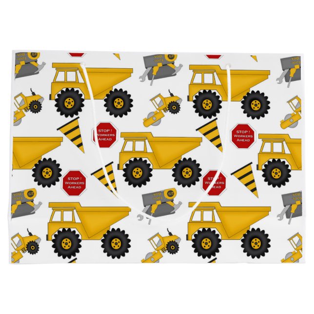 Construction Set, Fun  Gift Bag - Large, Glossy (Back)