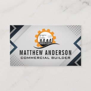 Construction Site   Builder   Engineer Business Card