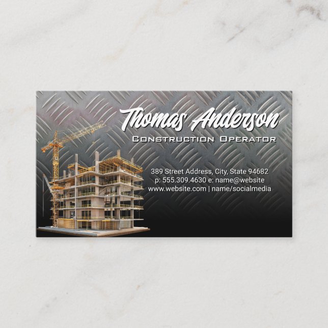 Construction Site | Building Development Business Card (Front)