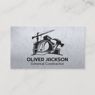 Construction Site Building Repair Business Card
