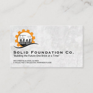 Construction Site   Buildings Skyline Business Card