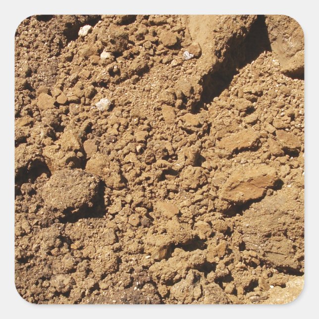 Construction Site Dirt Square Sticker (Front)