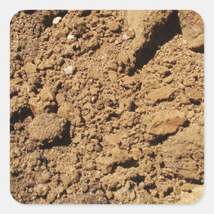 Construction Site Dirt Square Sticker