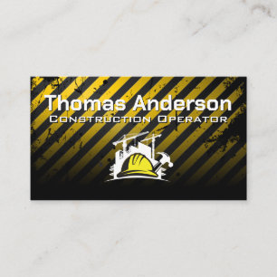 Construction Site Hardhat Builder Business Card