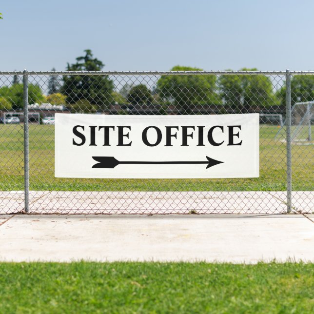 Construction Site Office Direction Wayfinding Sign (Insitu)