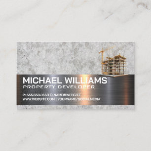 Construction Site Property Developer Business Card