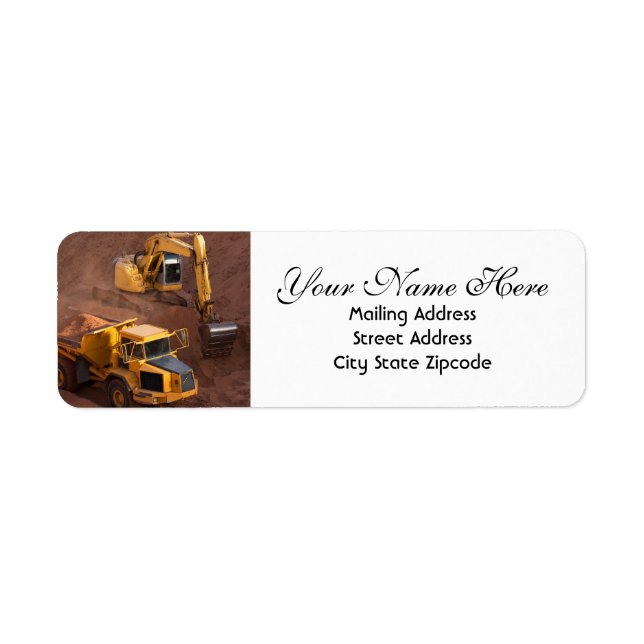 Construction Site Return Address Label (Front)