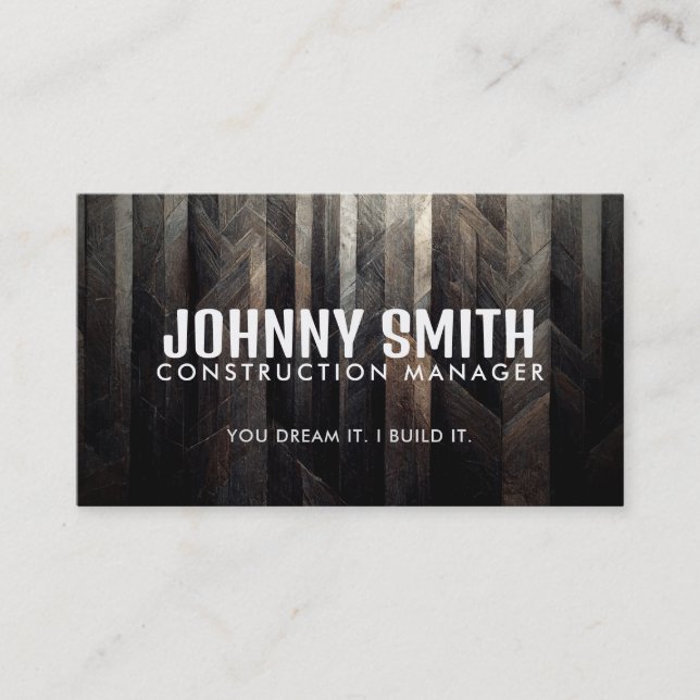 Construction Slogans Business Cards (Front)