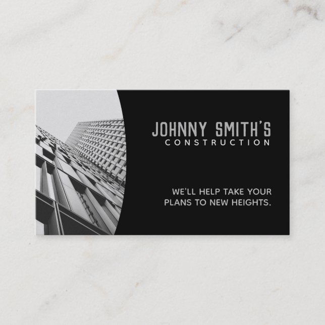 Construction Slogans Business Cards (Front)