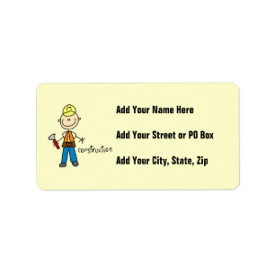 Construction Stick Figure Label