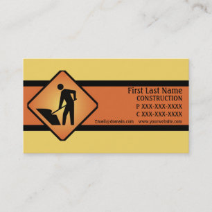 Construction symbol custom business cards