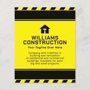 Construction tape with logo flyer