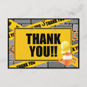 Construction Thank You Cards