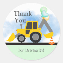 Construction Thank You, Drive By Birthday, Shower