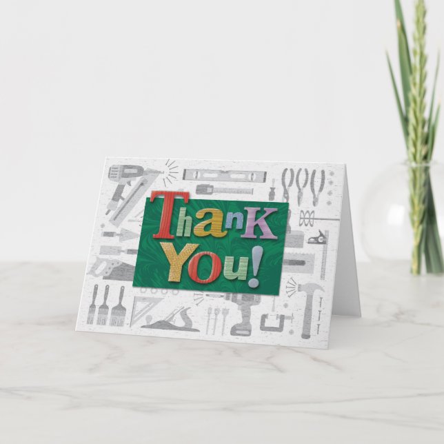 Construction "Thank You" Note Card (Front)