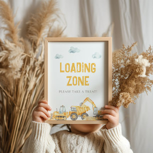 Construction Theme Birthday Favors Sign