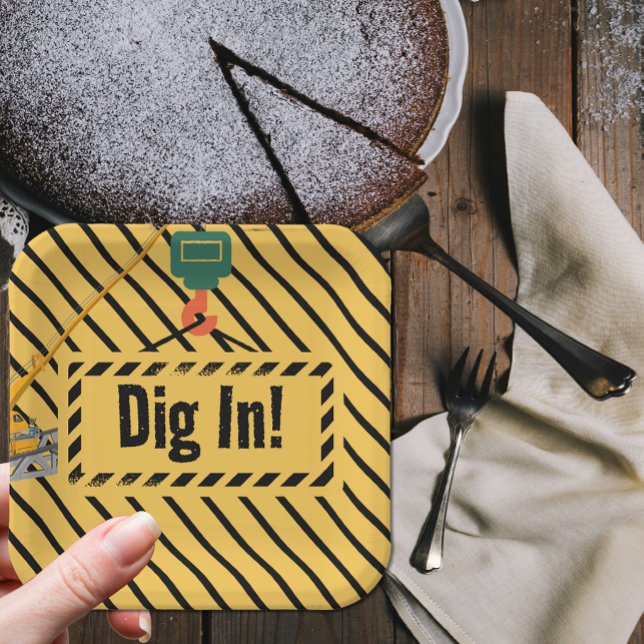 Construction Themed Birthday Paper Plates (Creator Uploaded)