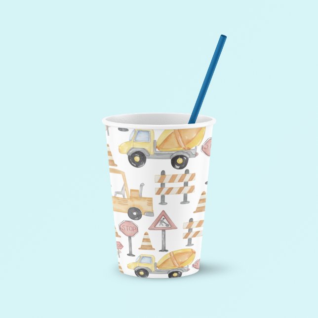 Construction Themed Birthday Party Paper Cups (Creator Uploaded)