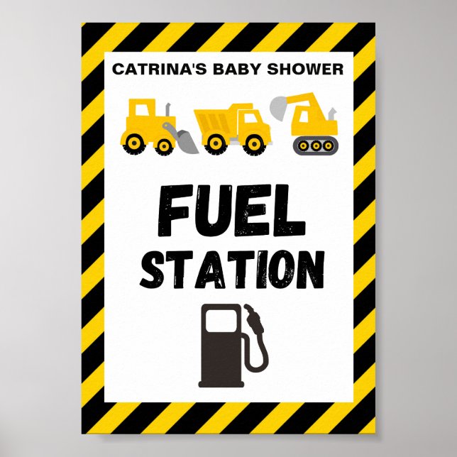 Construction themed party Sign (Front)