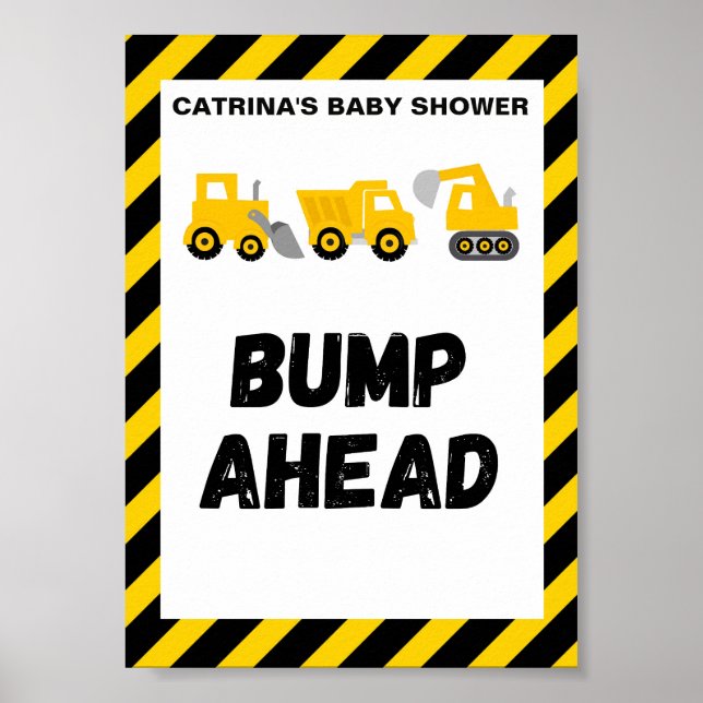 Construction themed party Sign (Front)