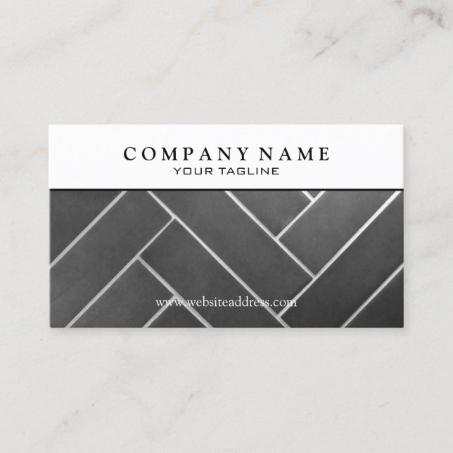 Construction Tile Installer Business Card (Front)