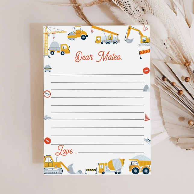Construction Time Capsule Note Message Card (Creator Uploaded)