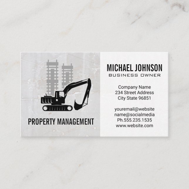 Construction Tools Business Card (Front)