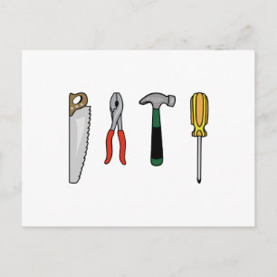 CONSTRUCTION TOOLS POSTCARD