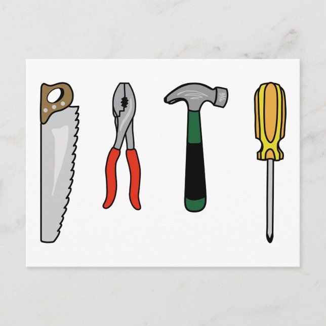 Construction Tools Postcard (Front)