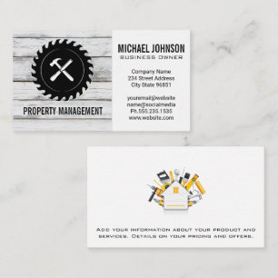 Construction Tools   Wood Business Card